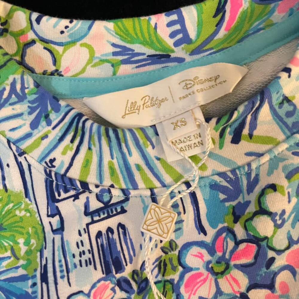 Lilly Pulitzer x Disney Cinderella Ballad Sweatshirt XS (Oversized) NWT Pastel - Picture 2 of 7